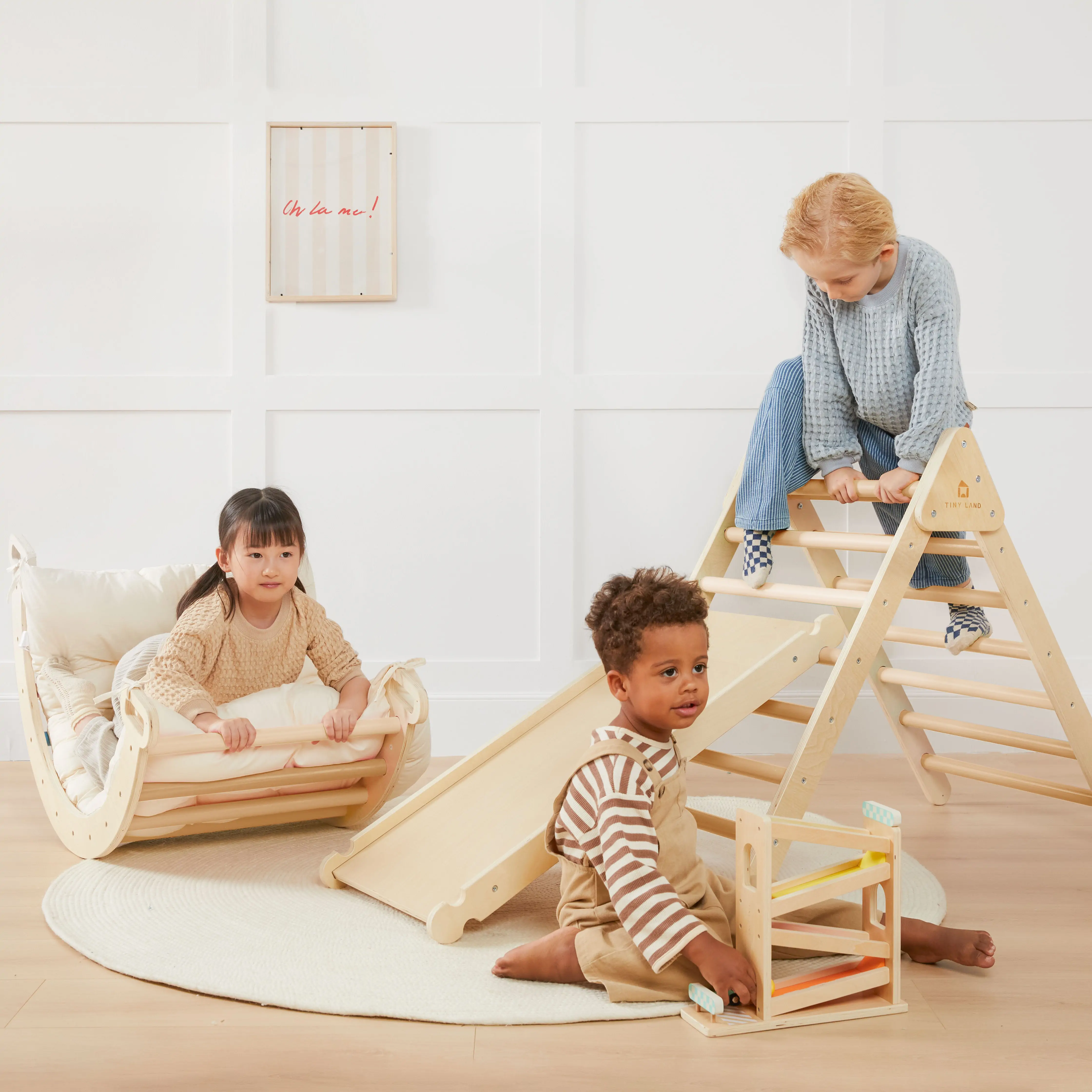 Tiny Land® 7-in-1 Montessori Climbing Set with Play Pad - Image 5