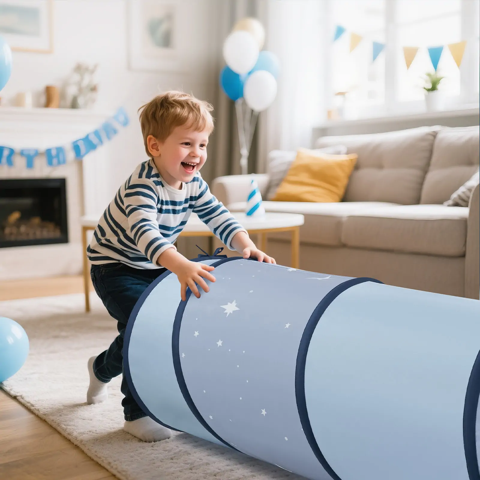 Tiny Land® Adventure Play Tunnel - Blue - Image 3