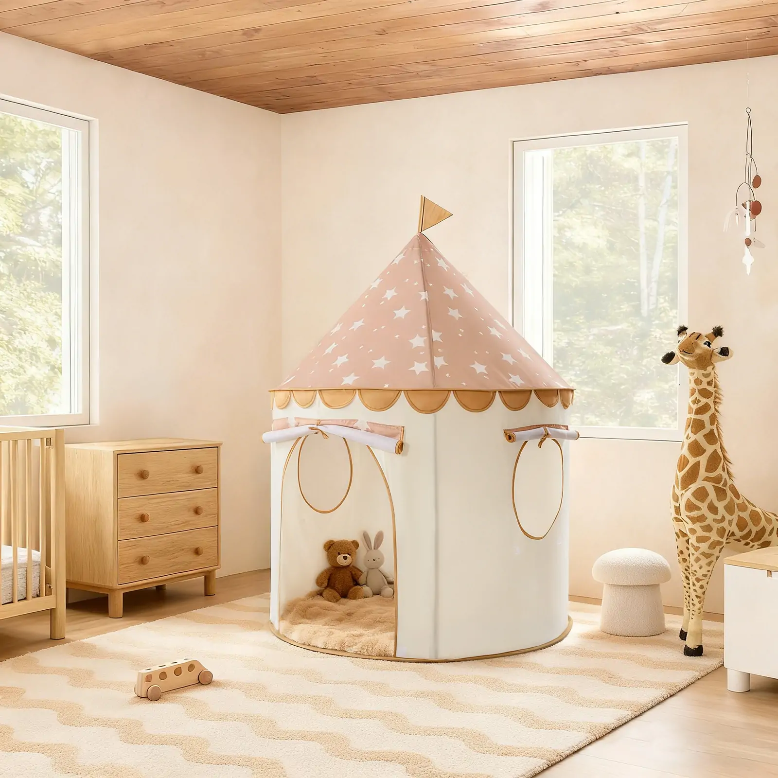 Tiny Land® Cheerful Pennant Castle Tent - Image 10