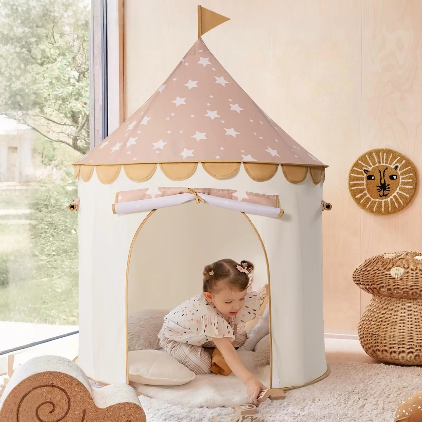 Tiny Land® Cheerful Pennant Castle Tent - Image 6