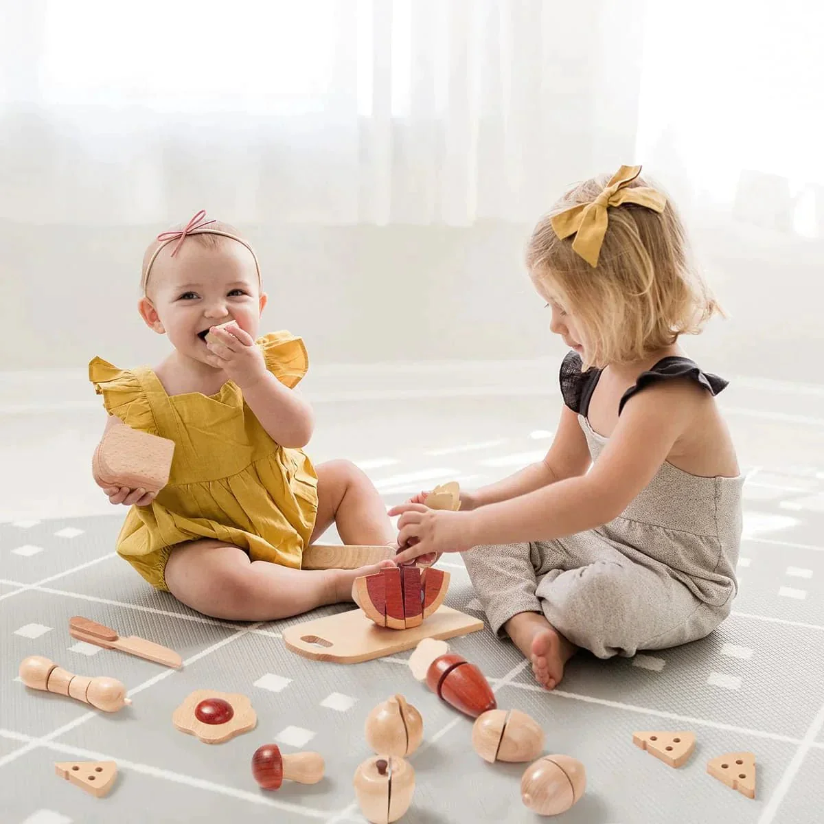 Tiny Land® Play Kitchen Accessories – Play Food for Play Kitchen: Wooden Cut and Play Food Toys - Image 4