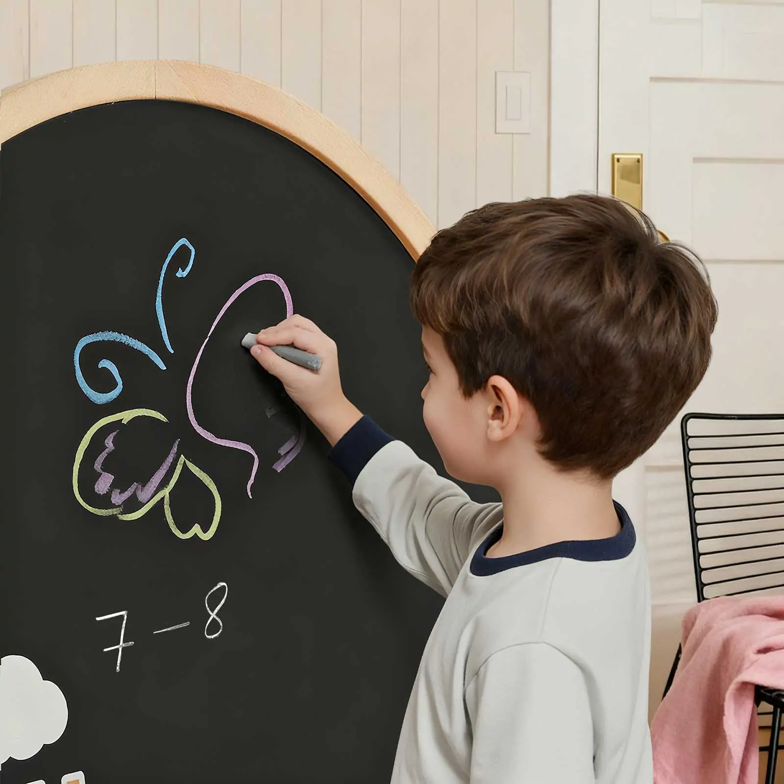 Tiny Land® Double-Sided Arched Magnet Chalkboard - Image 3