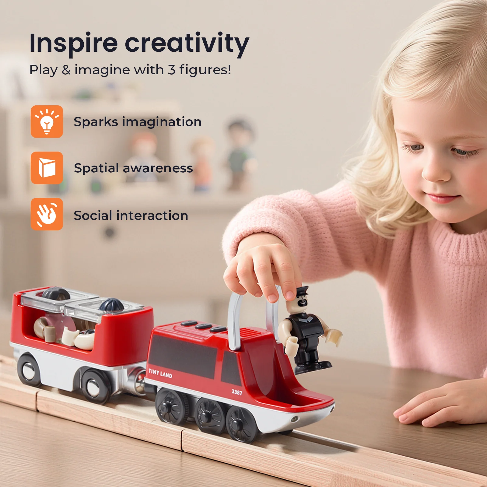 Tiny Land® Dual-Color Electric Toy Train - Image 10