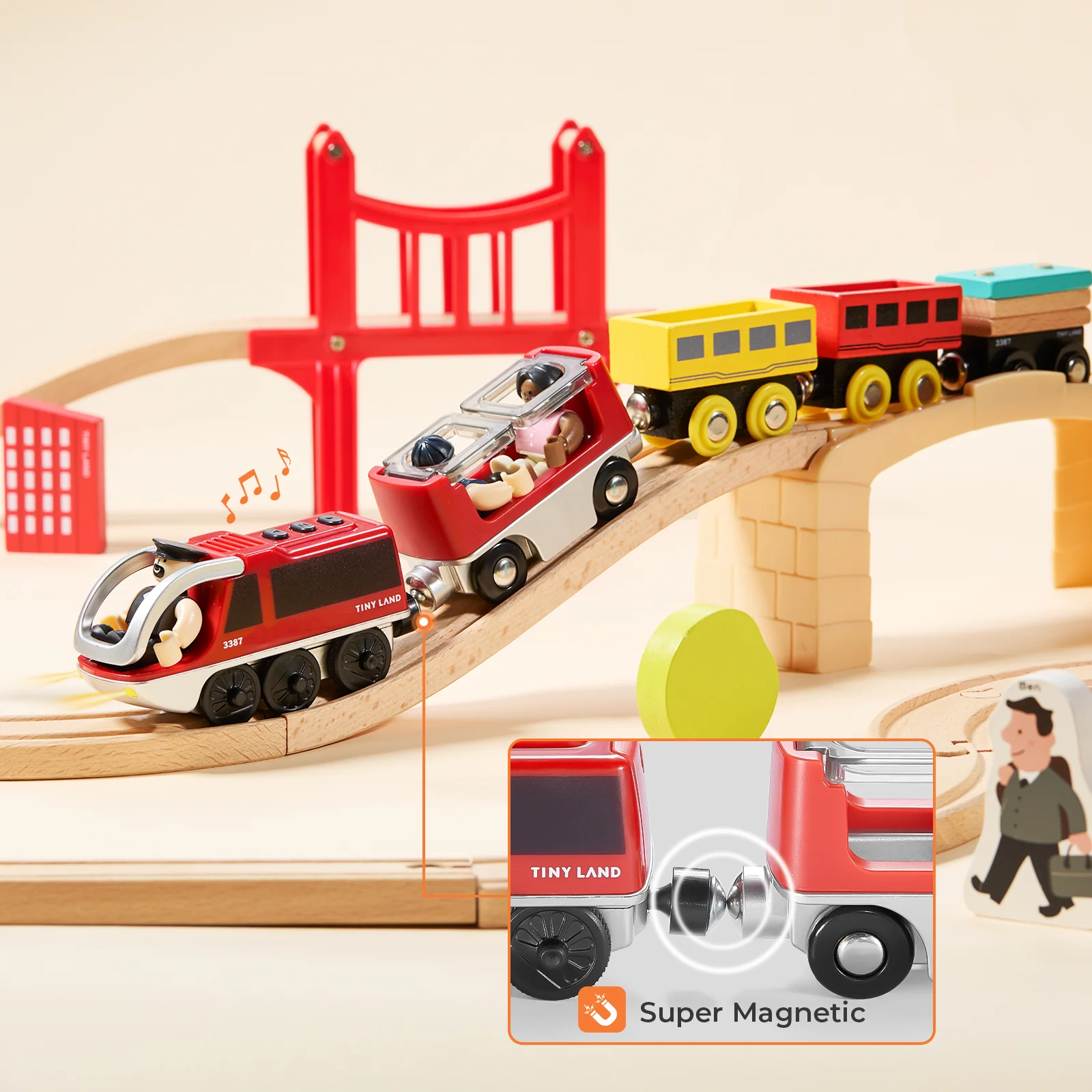 Tiny Land® Dual-Color Electric Toy Train - Image 13