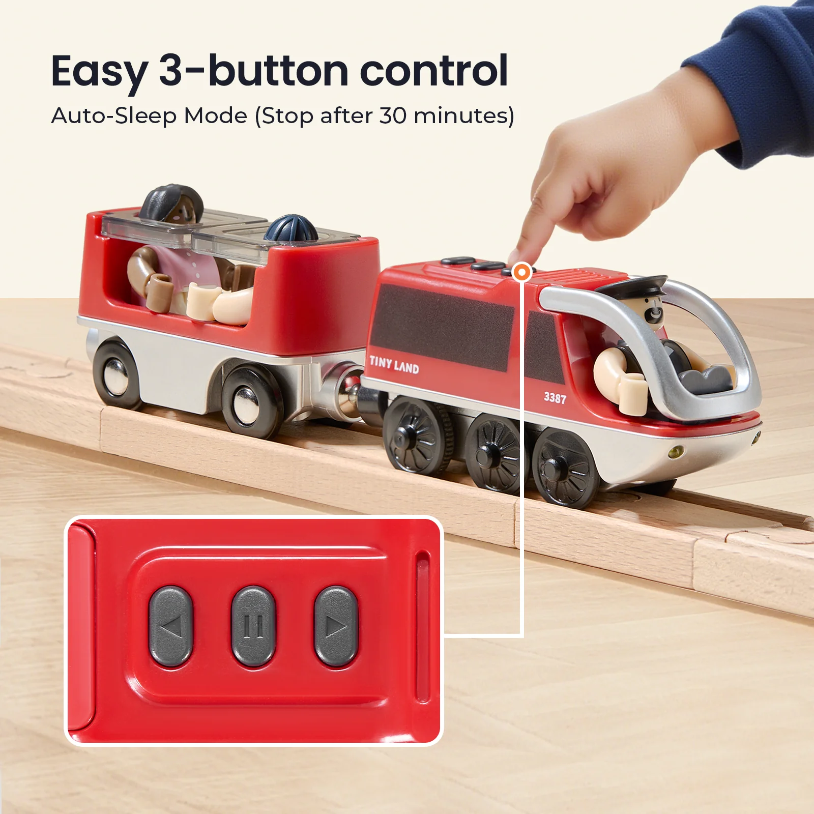 Tiny Land® Dual-Color Electric Toy Train - Image 14
