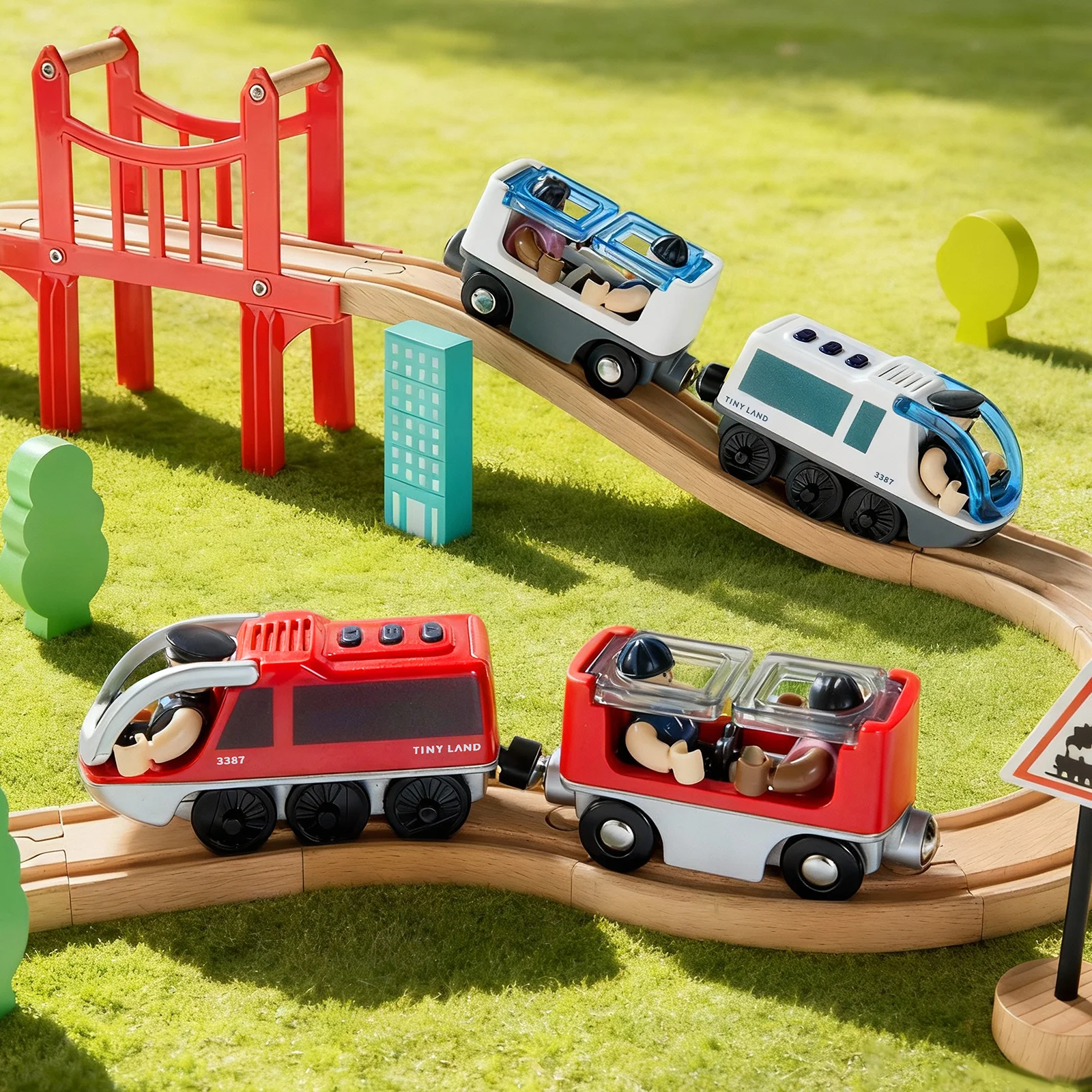 Tiny Land® Dual-Color Electric Toy Train - Image 18
