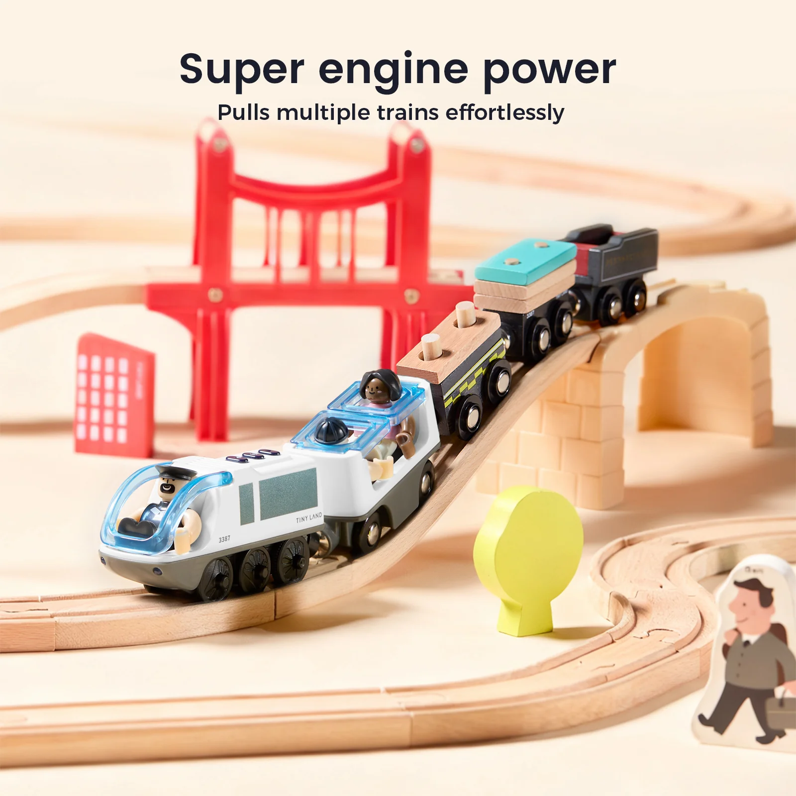 Tiny Land® Dual-Color Electric Toy Train - Image 5
