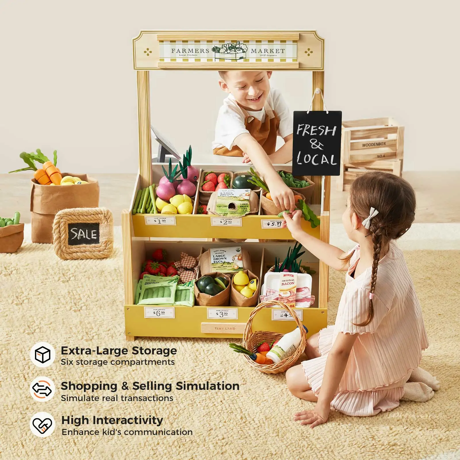 Tiny Land® Kid's Grocery Store Playset - Image 3