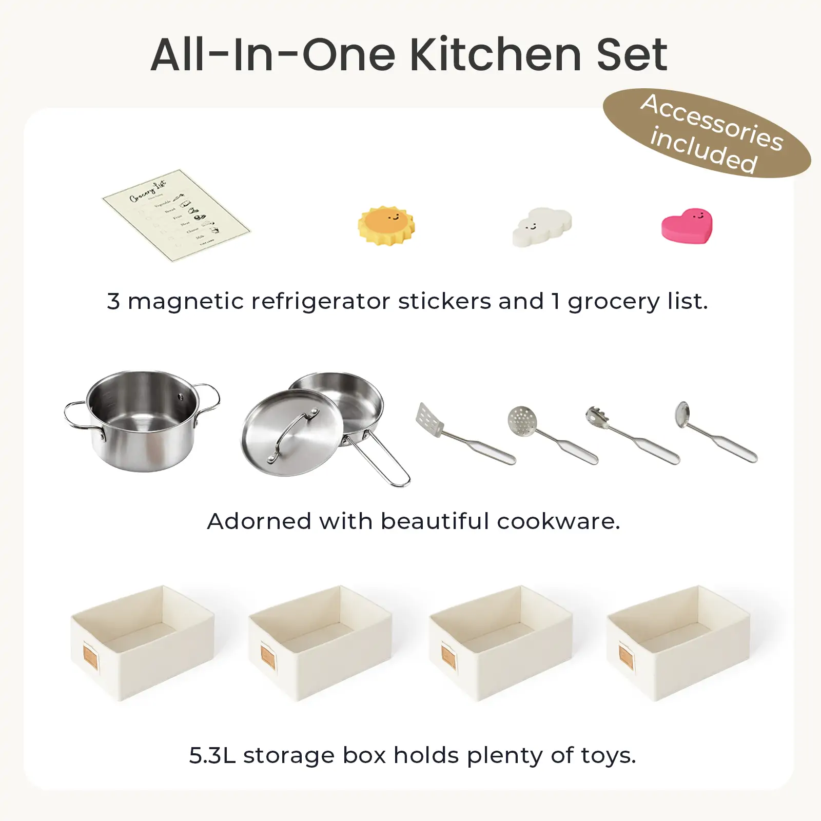 Tiny Land® Serenity Kitchen & Fridge Set - Image 8