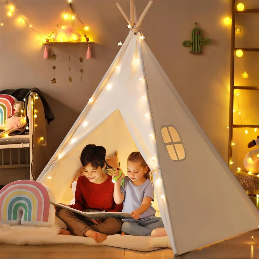 Tiny Land® Teepee Tent for Kids with Mat – Indoor Play Tent with Floor Mat - Image 3