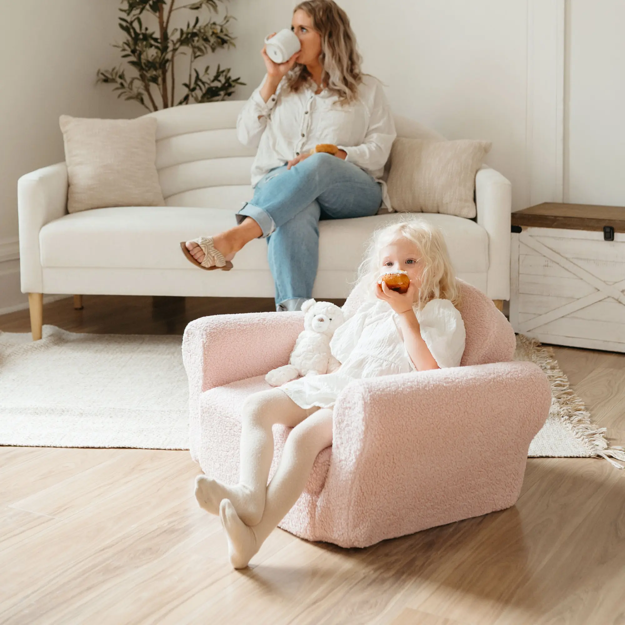 Tiny Land® Afternoon Couch - Pink Kids Chair - Image 4