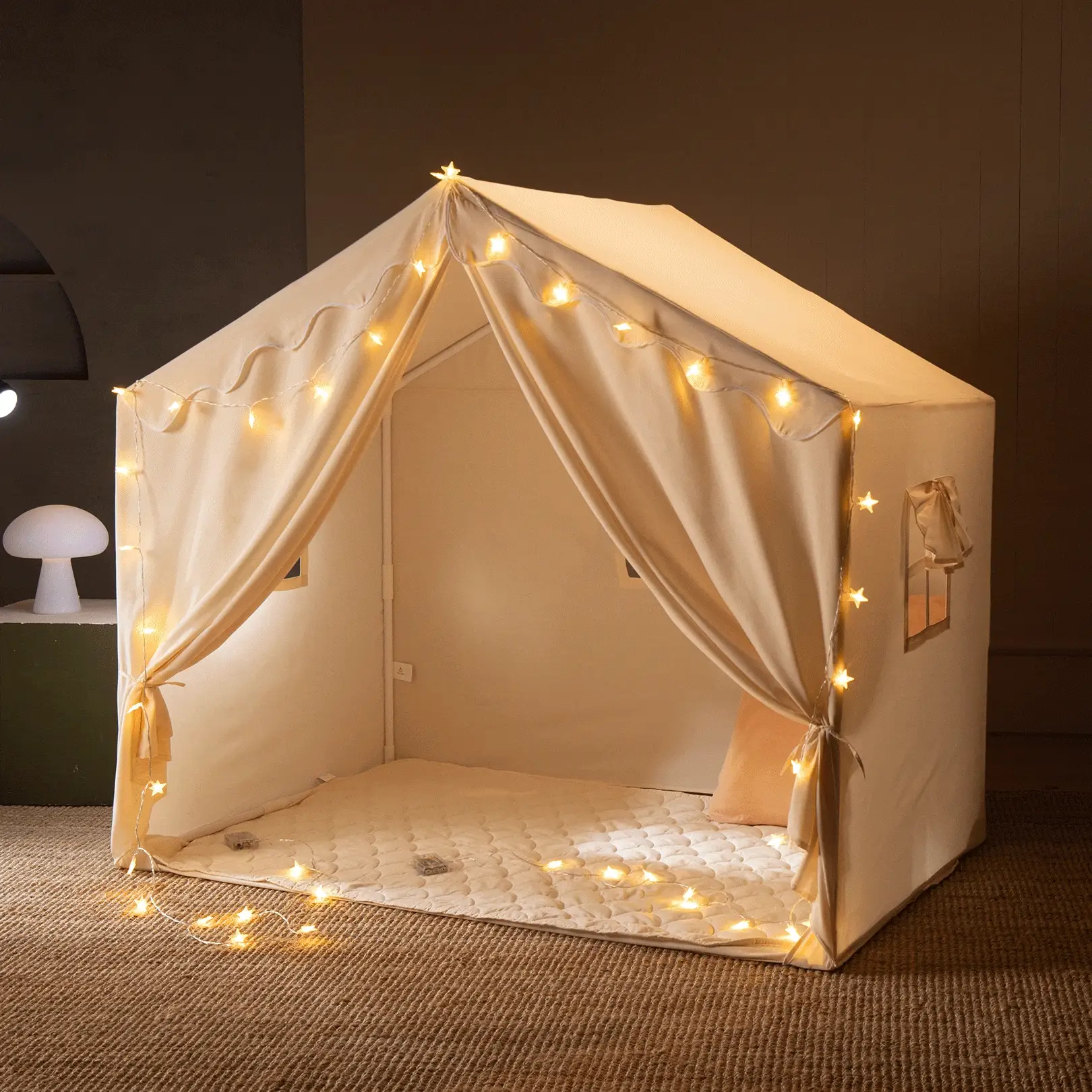 Tiny Land® Kids Tent – Large Cozy Tent with Star Lights - Image 11