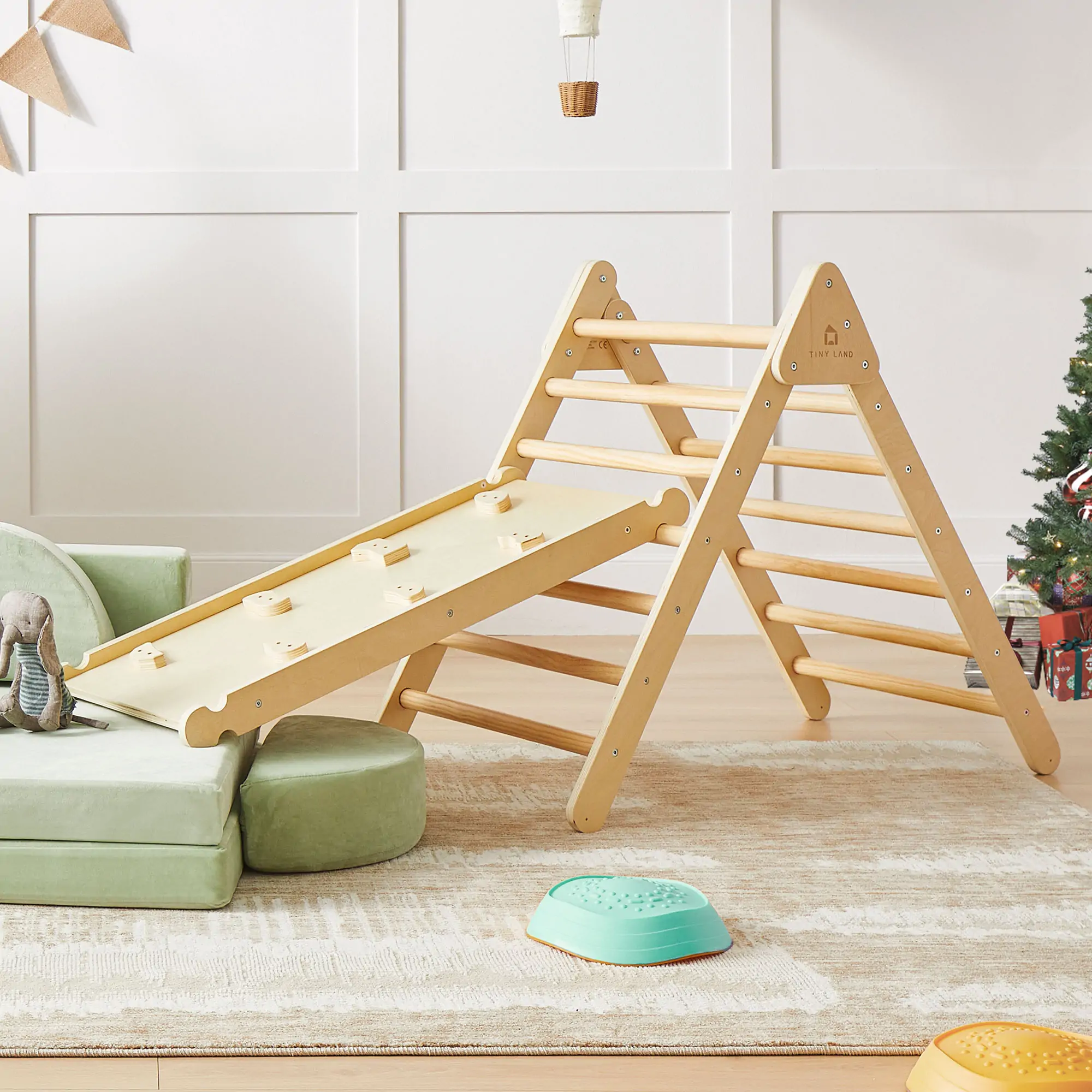 Tiny Land® Pikler Triangle 7-in-1 Montessori Climbing Set - Image 7