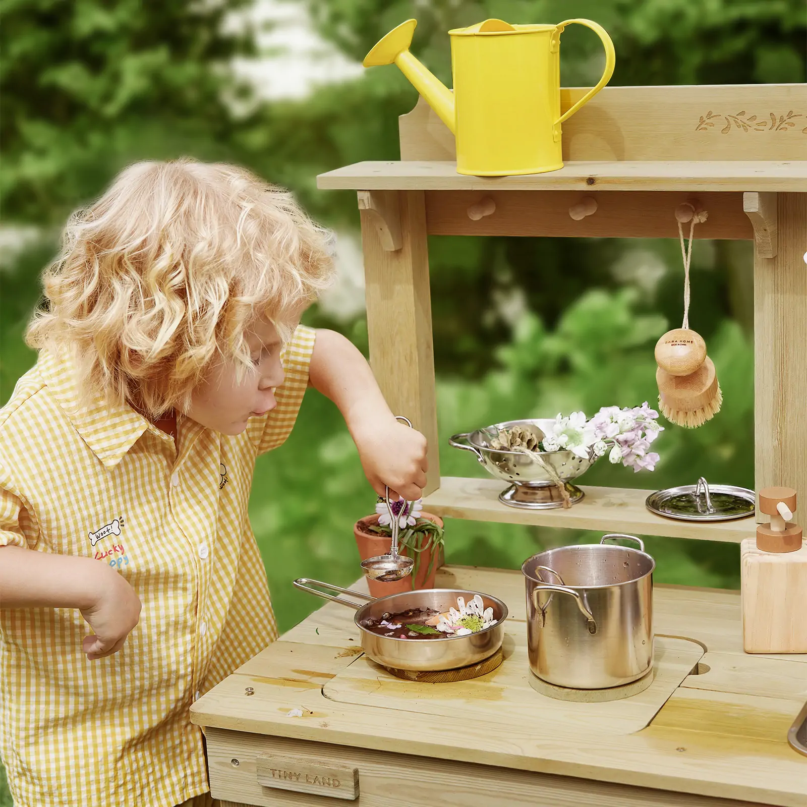 Tiny Land® Mud Kitchen - DuoPlay Outdoor Play Kitchen for Kids - Image 4