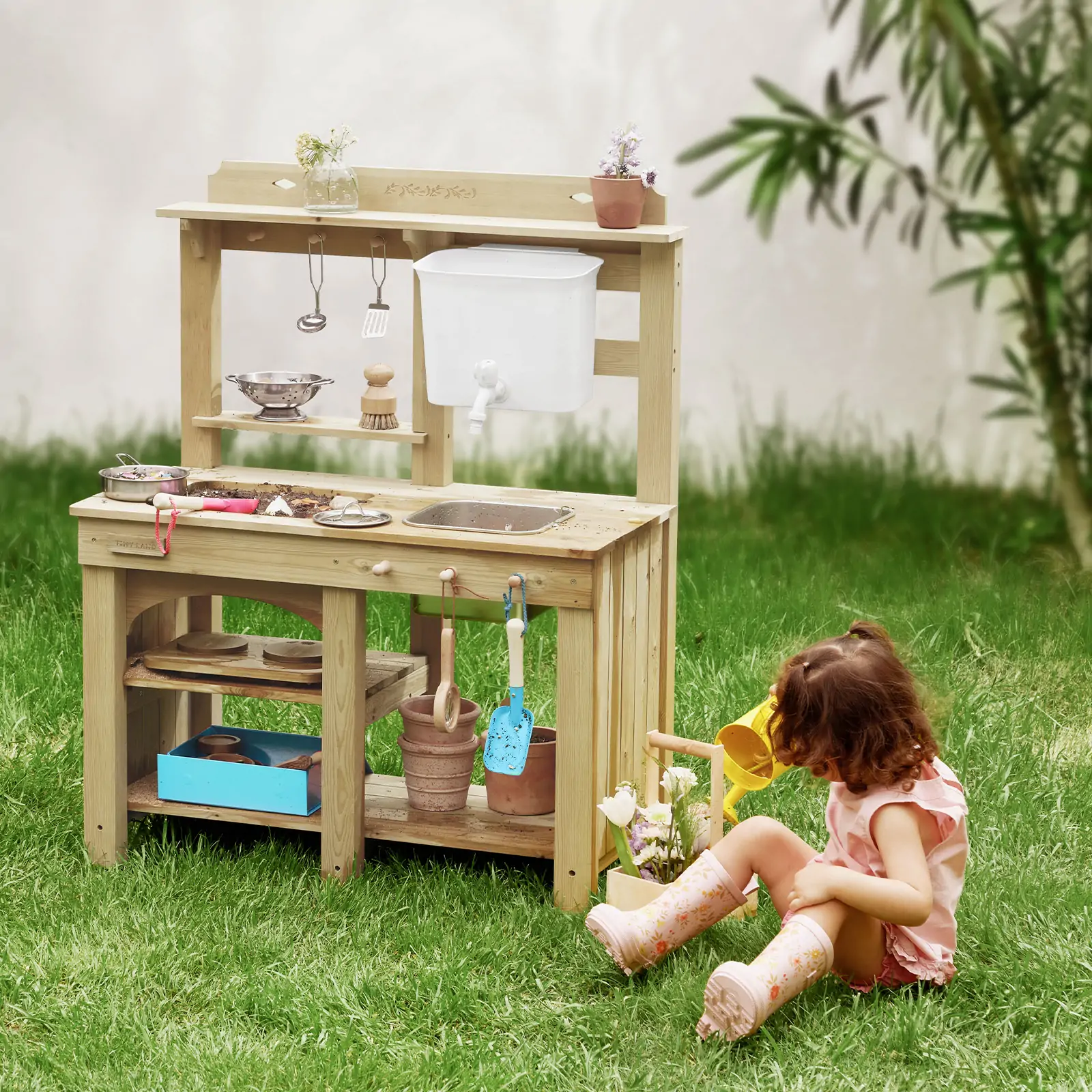 Tiny Land® Mud Kitchen - DuoPlay Outdoor Play Kitchen for Kids - Image 6
