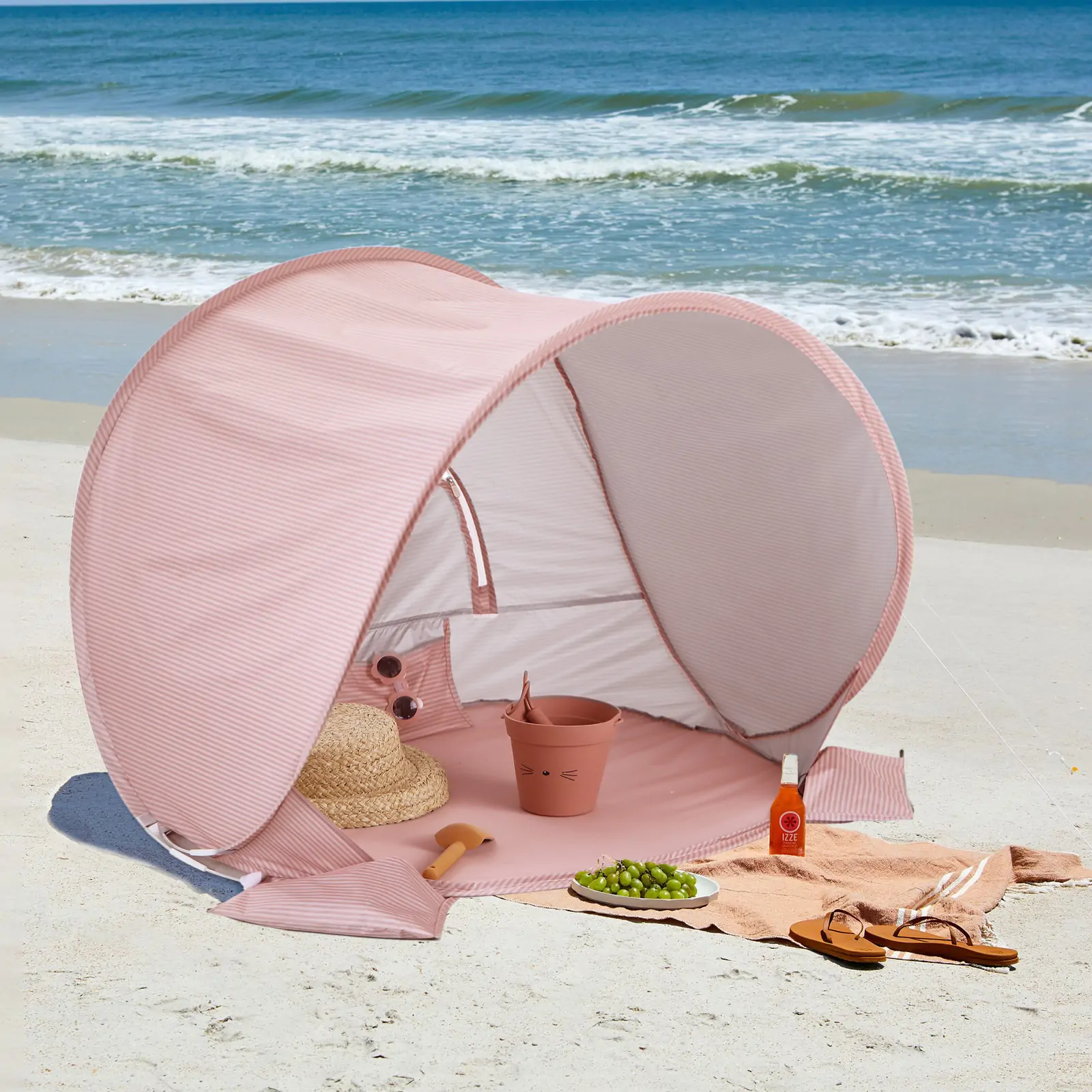 Tiny Land® One-Stop Beach Toy & Tent Set – Blush Pink - Image 10