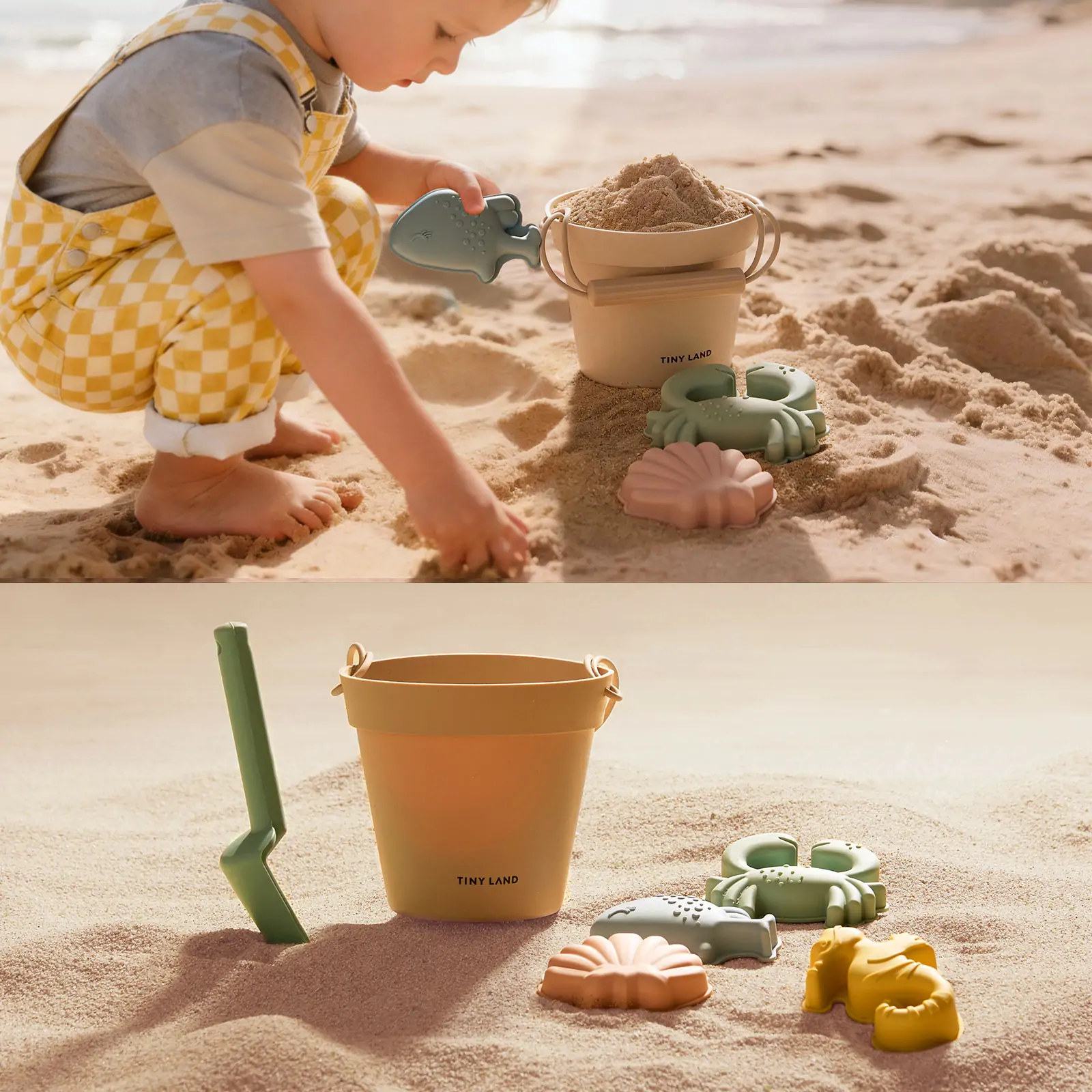 Tiny Land® One-Stop Beach Toy & Tent Set – Blush Pink - Image 11