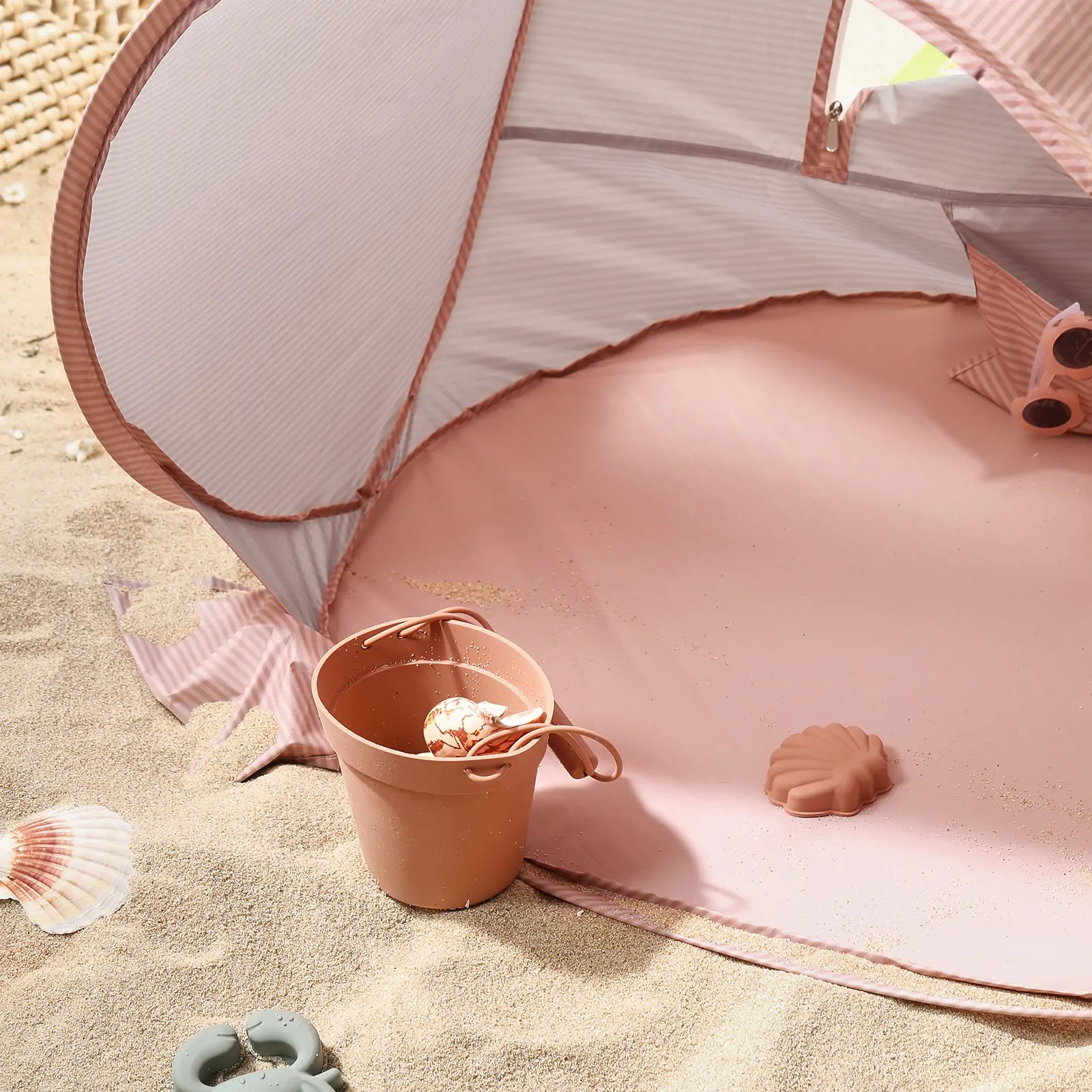 Tiny Land® One-Stop Beach Toy & Tent Set – Blush Pink - Image 16