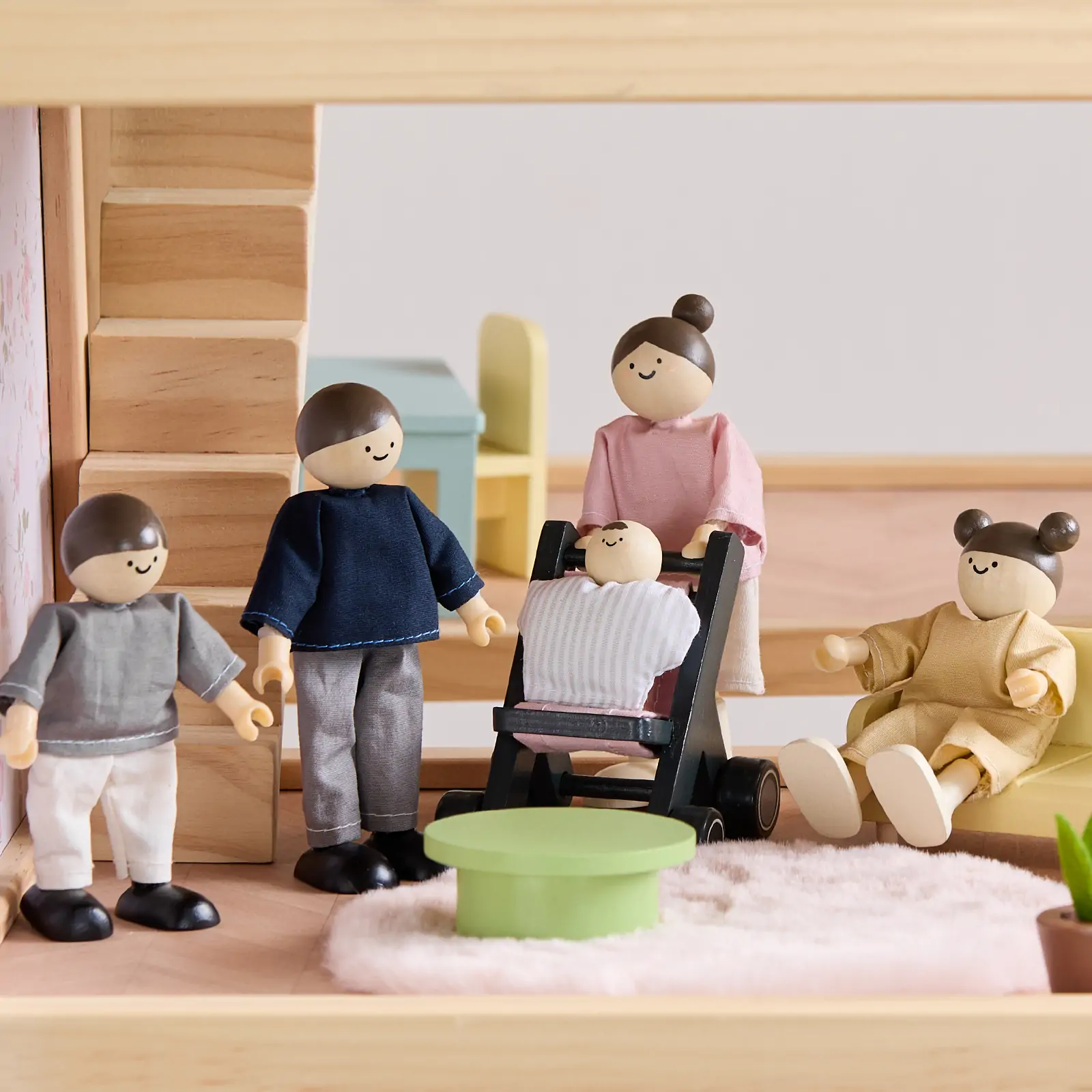 Tiny Land® Wooden Dollhouse Dolls - Image 6