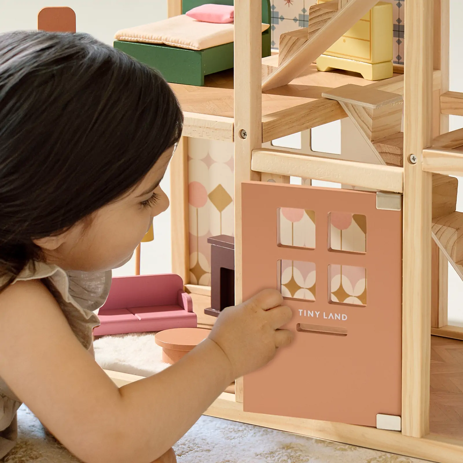 Tiny Land® Sweetwood Pegasus Dollhouse & Wooden Dollhouse Dolls - Image 10