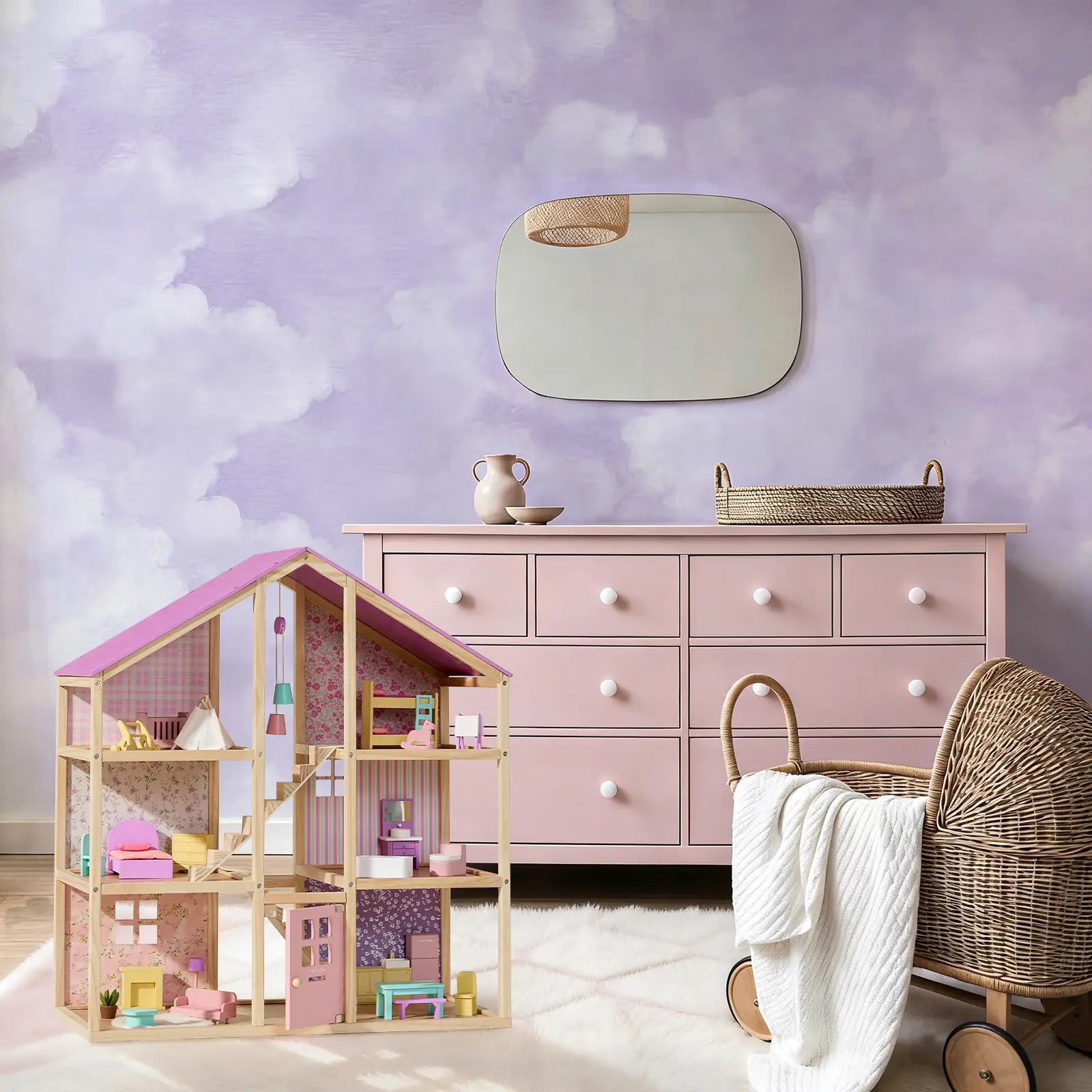 Tiny Land® Sweetwood Unicorn Dollhouse & Wooden Dollhouse Dolls - Image 15