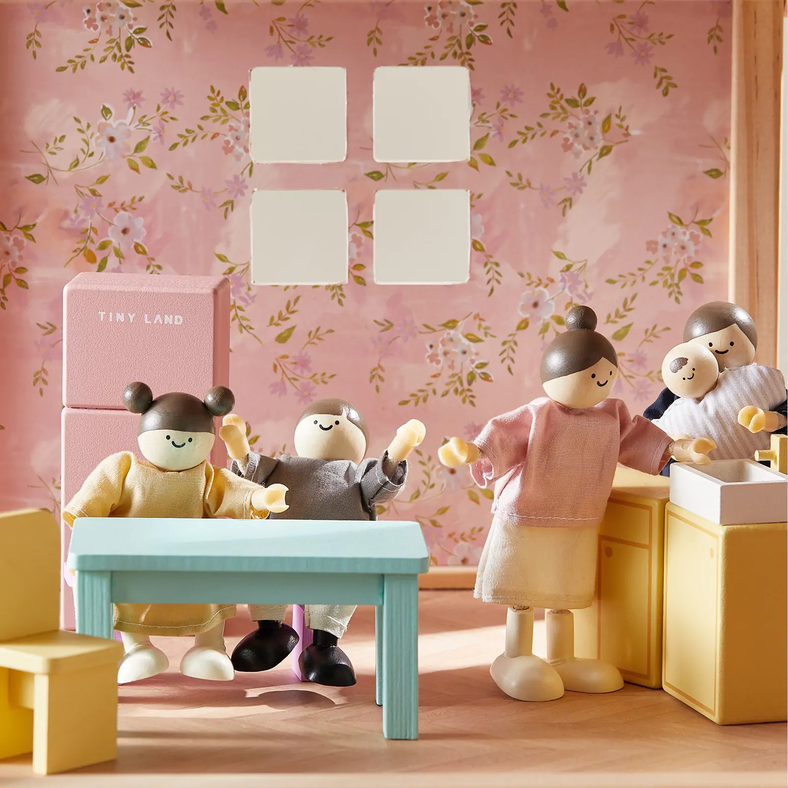Tiny Land® Sweetwood Unicorn Dollhouse & Wooden Dollhouse Dolls - Image 5