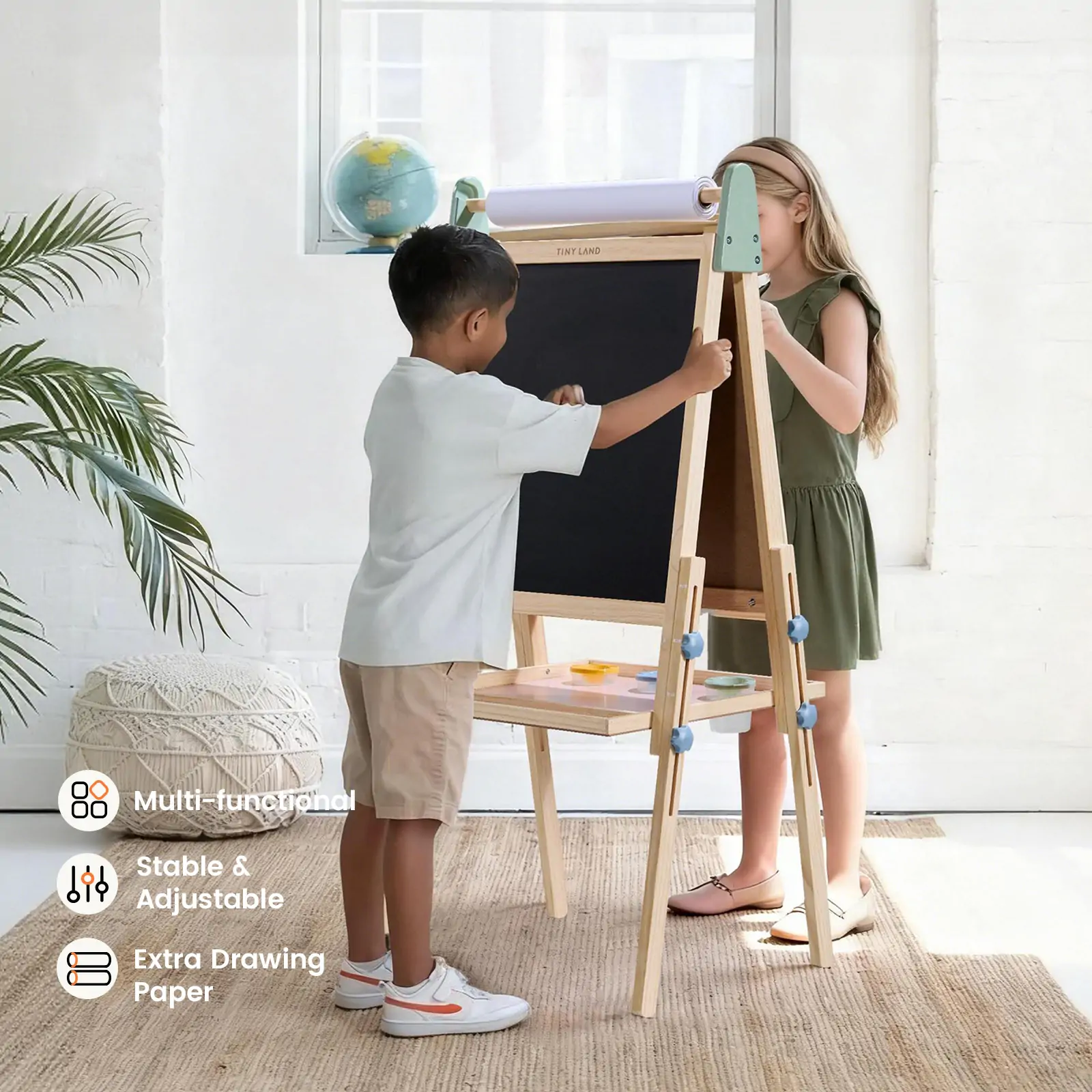 Tiny Land® 3-in-1 Art Easel for Kids - Morandi - Image 3