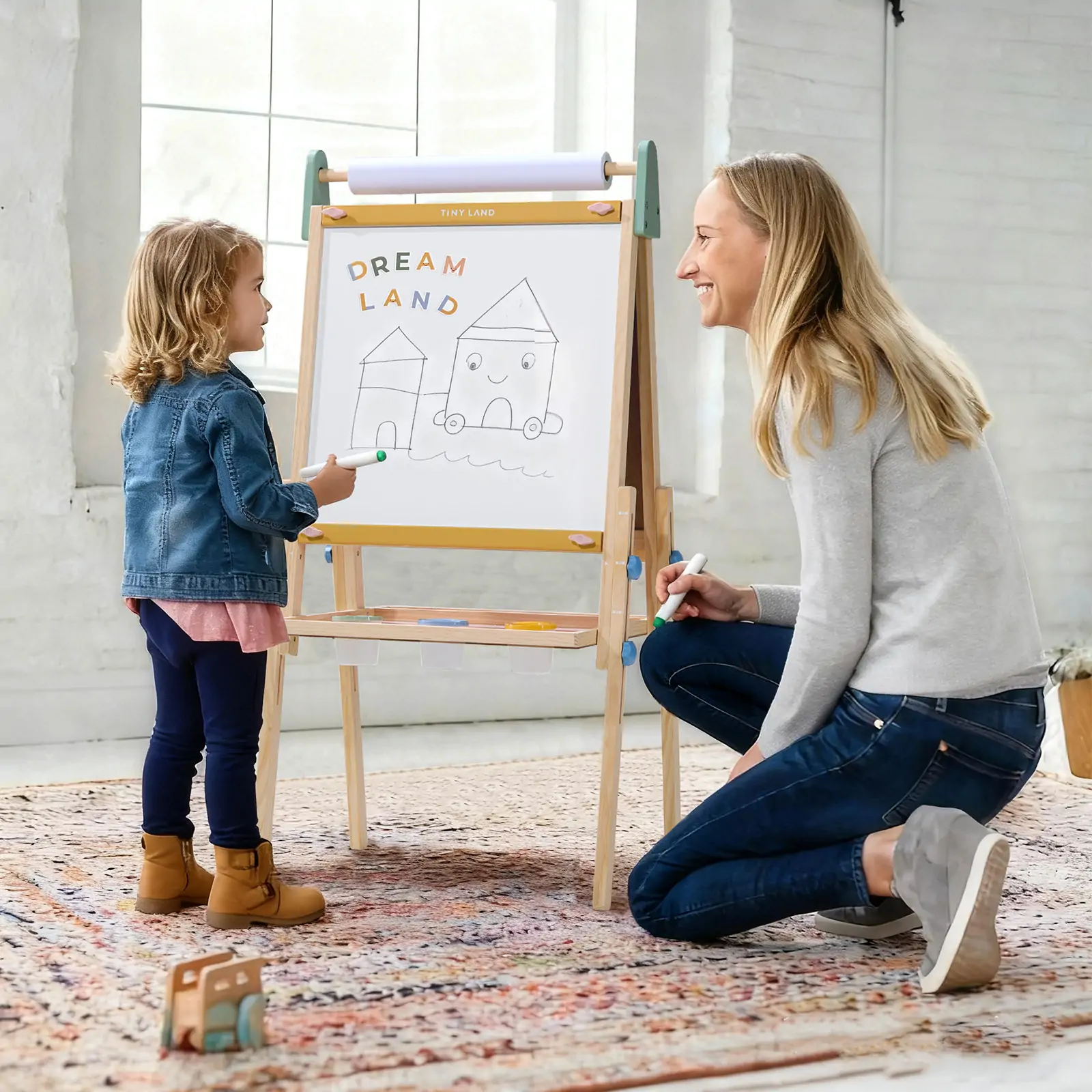 Tiny Land® 3-in-1 Art Easel for Kids - Morandi - Image 6