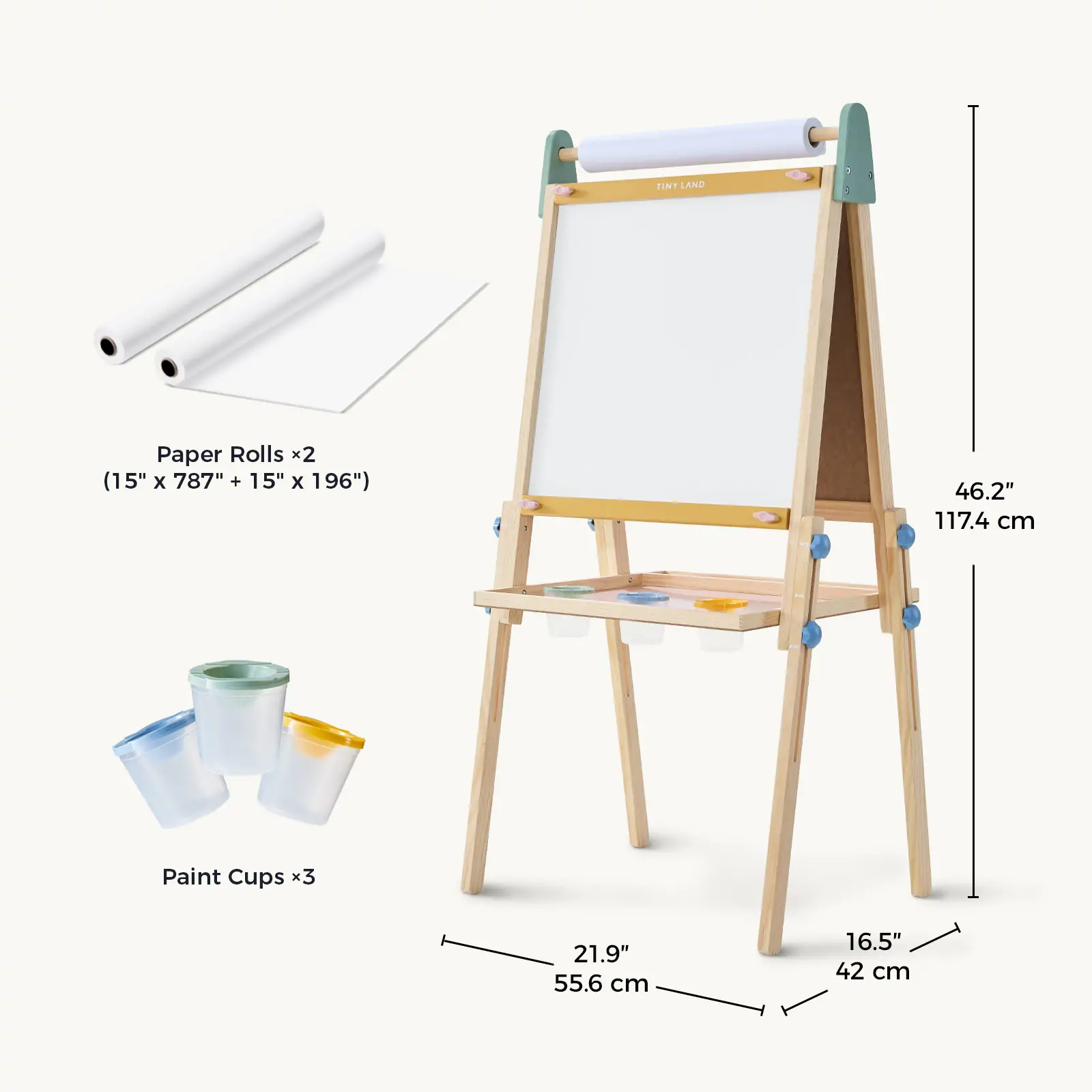 Tiny Land® 3-in-1 Art Easel for Kids - Morandi - Image 8