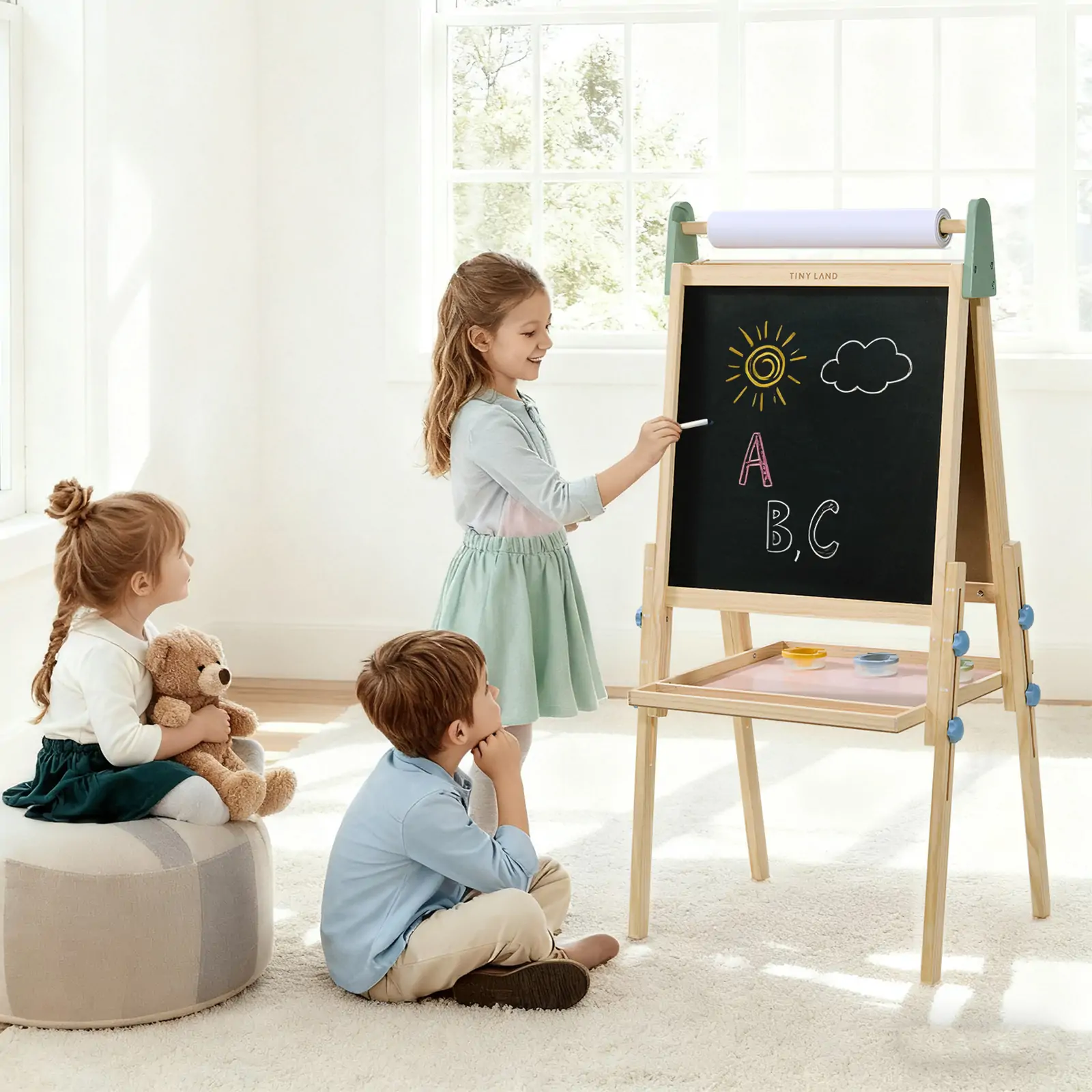 Tiny Land® 3-in-1 Art Easel for Kids - Morandi - Image 9