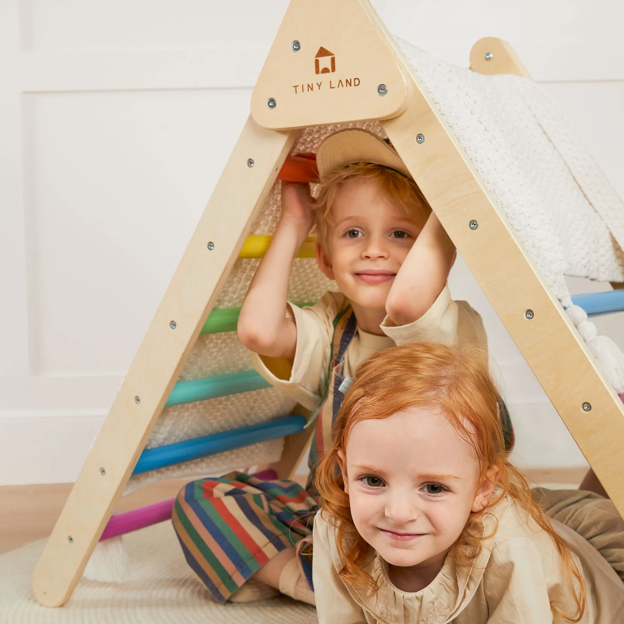 Tiny Land® 7-in-1 Rainbow Climbing Set with Play Pad - Image 10