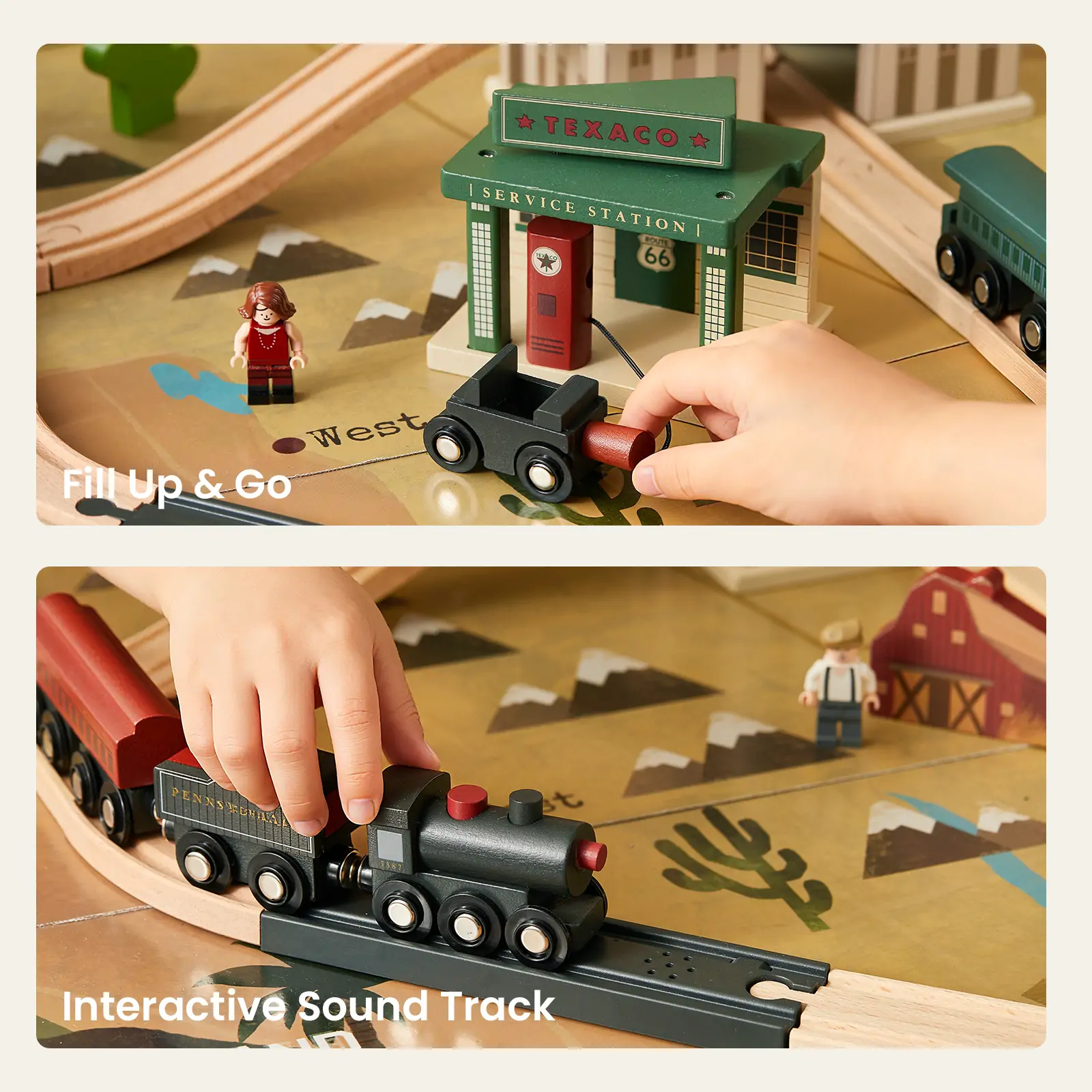 Tiny Land® 1920 Railway Adventure Train Table - Image 5