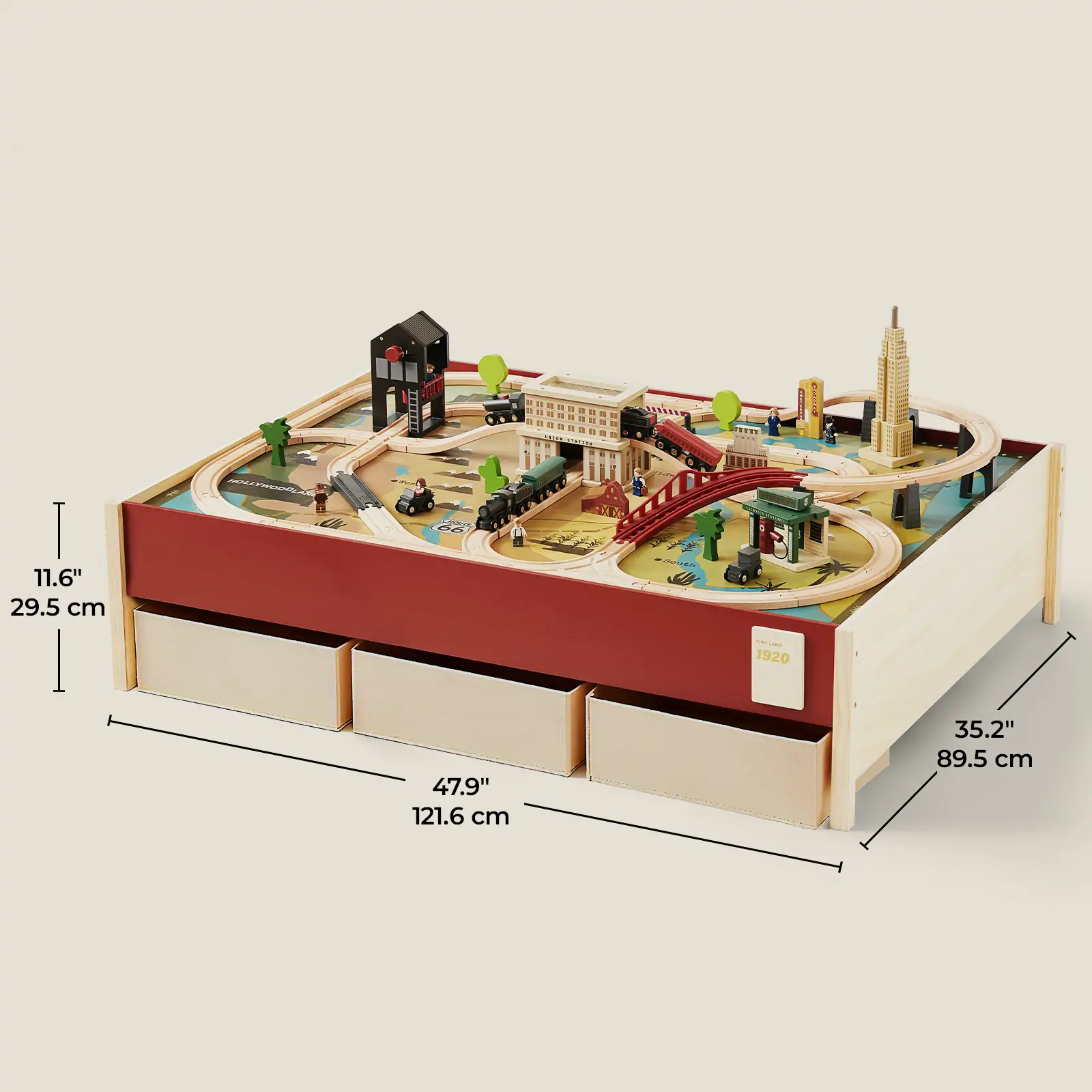 Tiny Land® 1920 Railway Adventure Train Table - Image 8