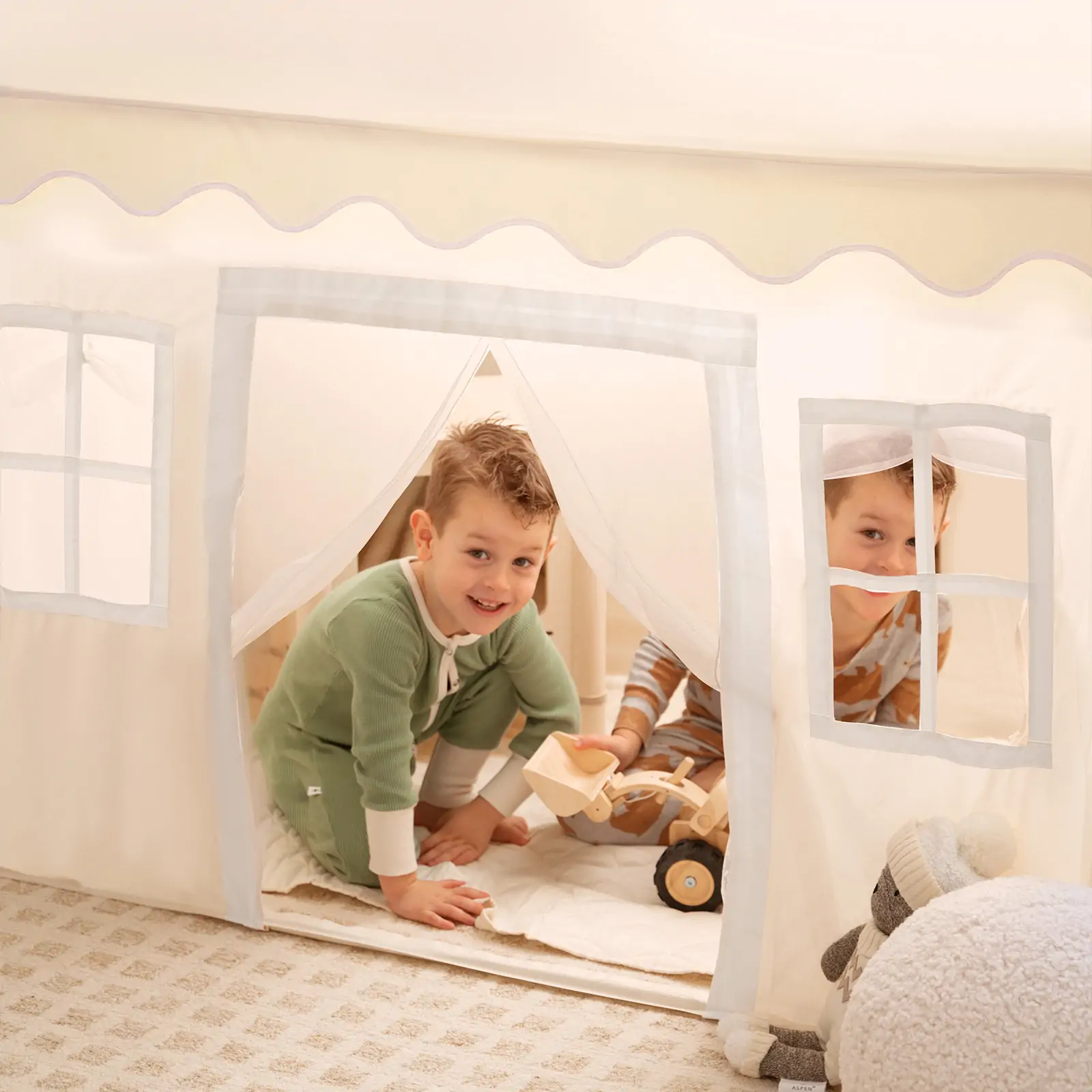 Tiny Land® Playhouse Tent – Natural Cream Indoor Tent for Kids - Image 5