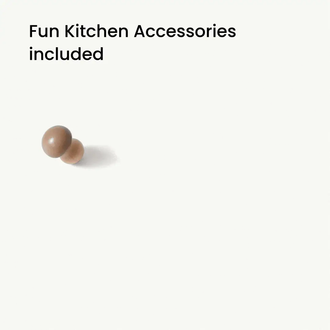 Tiny Land® Wooden Play Kitchen for Toddlers - Honey Kitchenette Pretend Cooking Set - Image 8